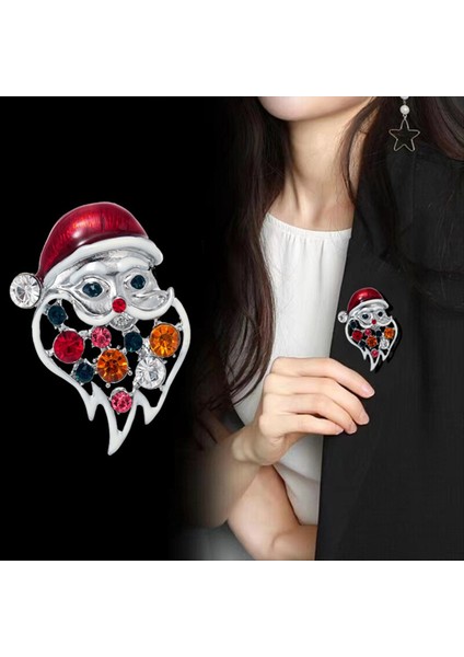 Noel Broş Moda Noel Baba Noel Broş Pin Renk Ampul Süsleme Emaye Yakası Brooces Pims (Yurt Dışından) fırsatları