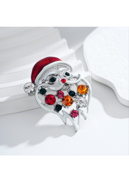 Noel Broş Moda Noel Baba Noel Broş Pin Renk Ampul Süsleme Emaye Yakası Brooces Pims (Yurt Dışından) indirimleri