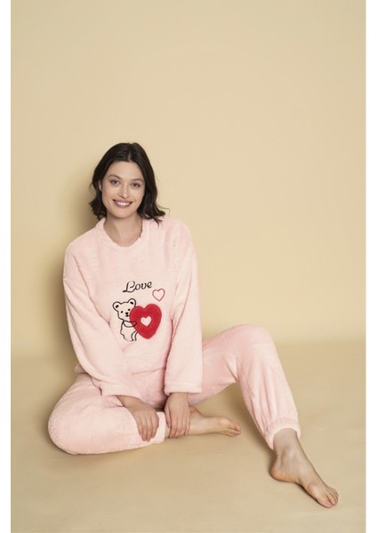 Charme Ayıcık Kalpli Desen Peluş Genç Tkm