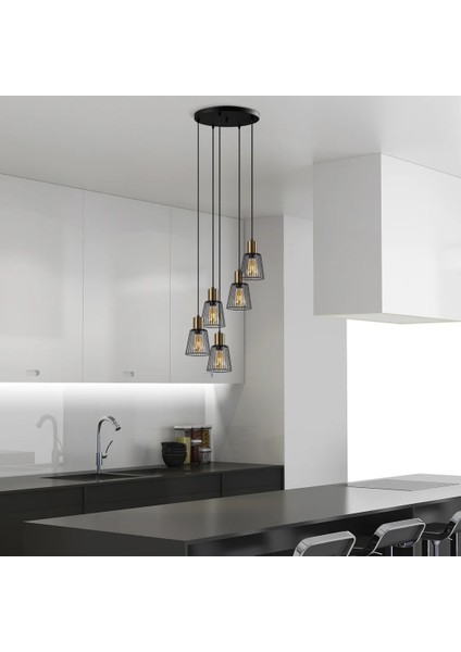 Dedza 5'li Dekoratif Avize modelleri