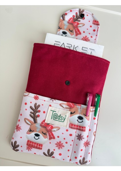 Geyikli Kitap Kılıfı Şık ve Koruyucu Cepli Kitap Kılıfı Çok Amaçlı Çanta 19X25 cm fiyatları