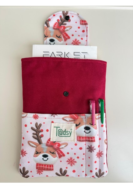 Geyikli Kitap Kılıfı Şık ve Koruyucu Cepli Kitap Kılıfı Çok Amaçlı Çanta 19X25 cm indirimleri