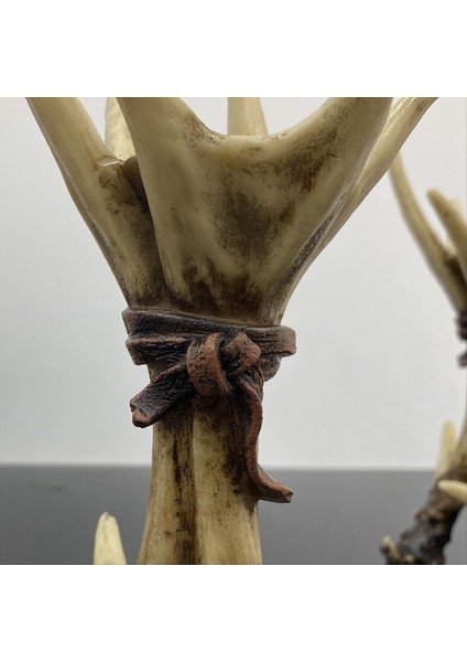 Vintage Candlesticks Reçine Hayvan Şam Tutucu Boynuzları Geyik Heykel Ev Dekoru Oturma Odası Şömine Noel Decoratory (Yurt Dışından) indirimleri