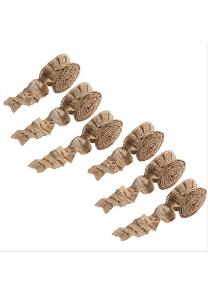 6 Rulo Fırfırlı Bülten Tahtası Sınırları Sınıf Dekoru Çiftk Evi Sınıfı Dekor Çuval Bezi Bülten Sınırları (Yurt Dışından)