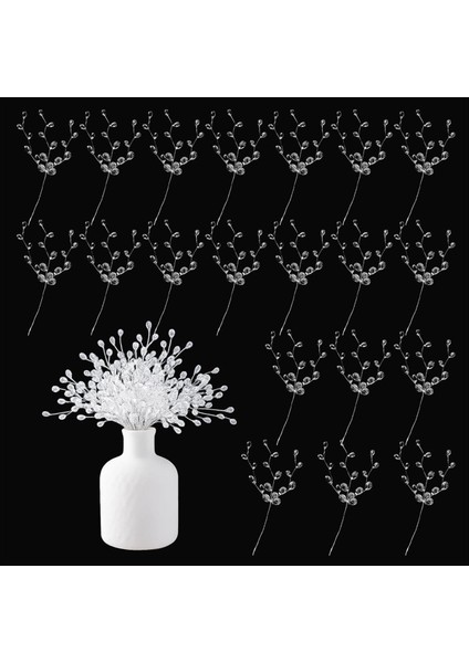 20PCS Akrik Kristal Çiçek Şubeleri - Gtter Floral Akrik Seçimler Düğün, Noel, Şükran Günü Için Düzenleme (Yurt Dışından) fiyatları