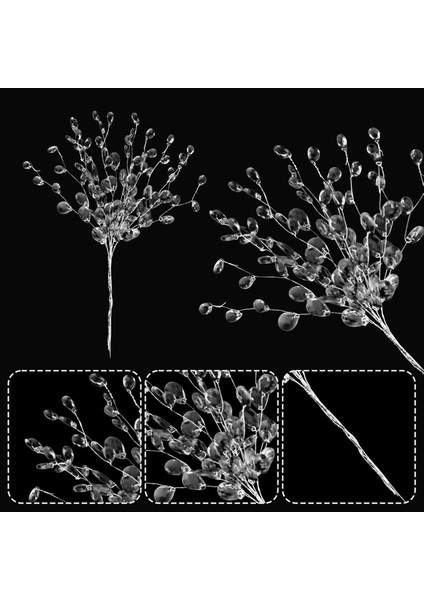 20PCS Akrik Kristal Çiçek Şubeleri - Gtter Floral Akrik Seçimler Düğün, Noel, Şükran Günü Için Düzenleme (Yurt Dışından) indirimleri