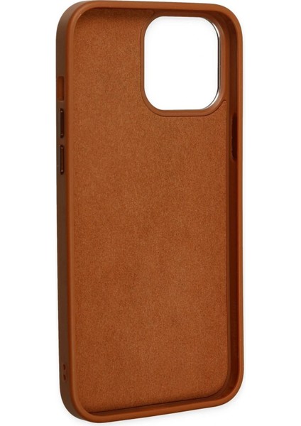iPhone 13 Pro Kılıf Asya Deri Silikon - Kahverengi fırsatları