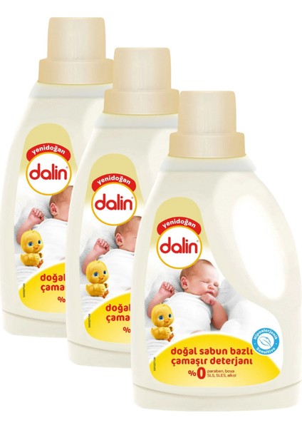 Sensitive Doğal Sabun Bazlı Sıvı Çamaşır Deterjanı 1500 ml * 3 Adet
