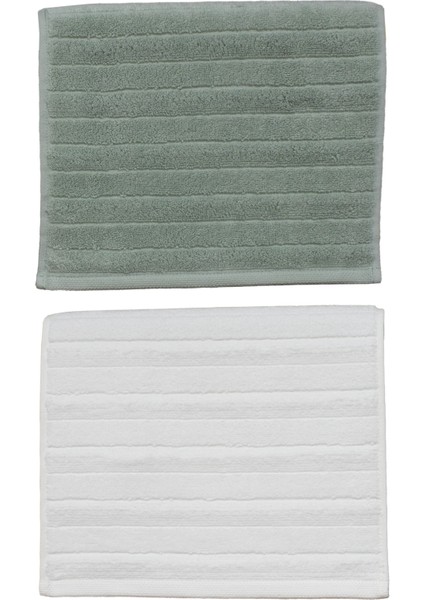 Microcotton 30X50 cm 2'li El-Yüz / Mutfak Havlu Seti Mint / Ekru fiyatları