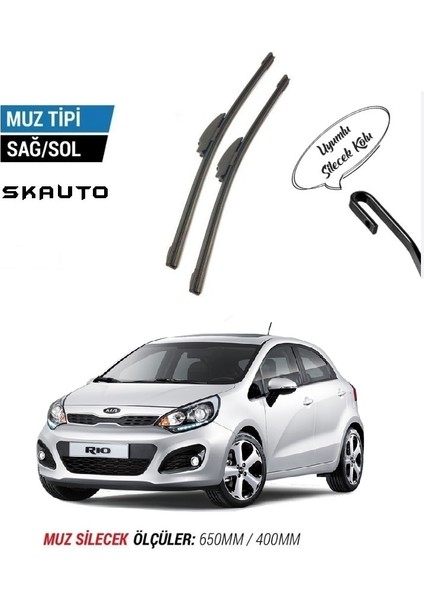 Kia Rio Ön Cam Muz Silecek Takımı (2012-2017)