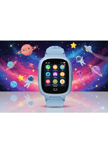 KN8100M Akıllı Çocuk Saati 4g Sim Kart Destekli Görüntülü Görüşme Özelliği Var