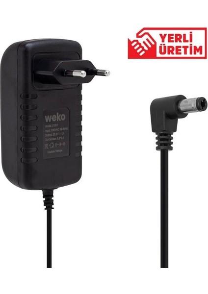 Weko 25.2 Volt - 1 Amper 5.5*2.5 Uçlu Priz Tipi Adaptör