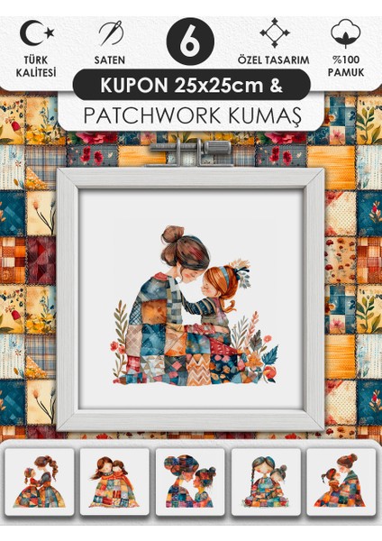 Patchwork Kumaş Seti – Dikiş ve Hobi Için %100 Pamuk Desenli Kumaş Kuponları