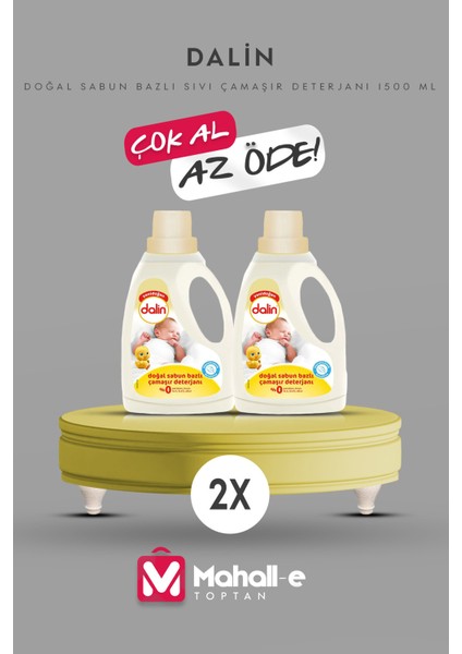 Sensitive Doğal Sabun Bazlı Sıvı Çamaşır Deterjanı 1500 ml 2'li