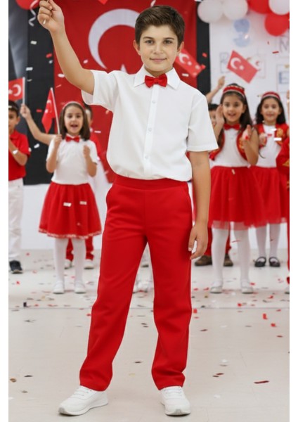 Erkek Çocuk Santino Papyonlu Alt Üst Takım 23 Nisan 29 Ekim 10 Kasım 19 Mayıs Gösteri Kıyafeti