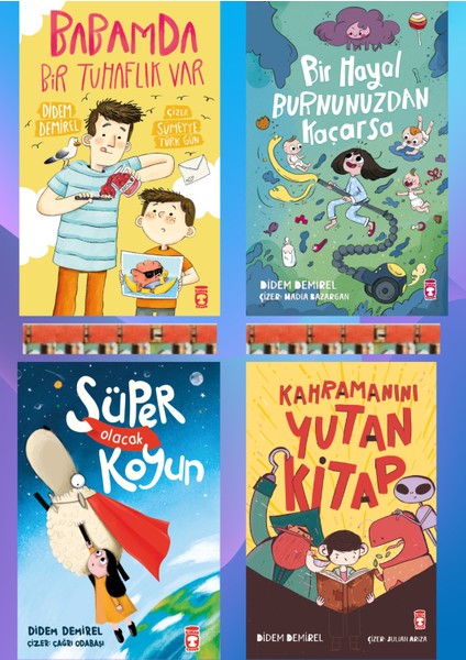 2.3. Sınıf- Babamda Bir Tuhaflık Var, Kahramanını Yutan Kitap, Bir Hayal Burnunuzdan Kaçarsa, Süper Olacak Koyun(4kitap)