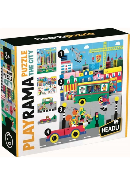 Playrama Puzzle The Cıty (3-6 Yaş) ( Şehir Temalı Puzzle)
