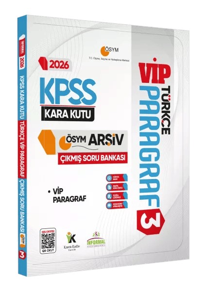 2026 KPSS Türkçenin Kara Kutusu PARAGRAF 3 VİP ÖSYM Çıkmış Soru Havuzu Bankası Dijital Çözümlü