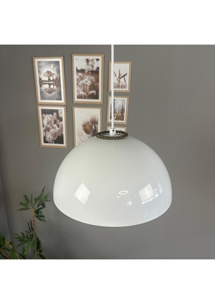 Yimpi Beyaz Avize Sezar Başlık Tekli Sarkıt Salon Mutfak Kuaför Cafe Lamba Dekoratif fiyatları