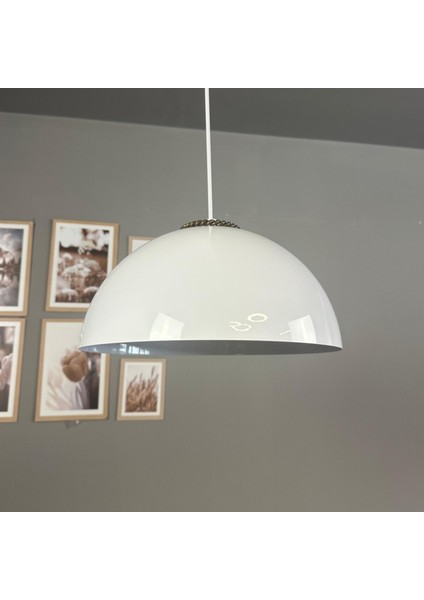 Yimpi Beyaz Avize Sezar Başlık Tekli Sarkıt Salon Mutfak Kuaför Cafe Lamba Dekoratif fırsatları