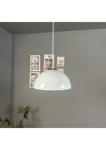 Yimpi Beyaz Avize Sezar Başlık Tekli Sarkıt Salon Mutfak Kuaför Cafe Lamba Dekoratif indirimleri