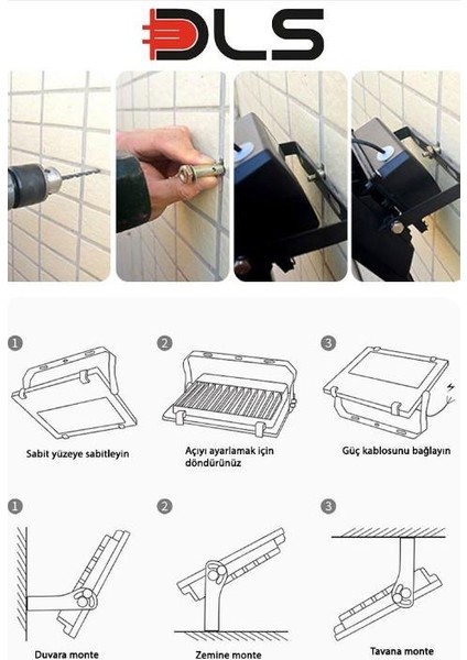 100 Güneş Enerjili Projektör Bahçe Aydınlatma Solar LED Dls fırsatları