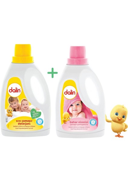 1500ML Sıvı Bebek Deterjanı + Dalin 1500ML Bahar Ninnisi Sıvı Bebek Yumuşatıcısı