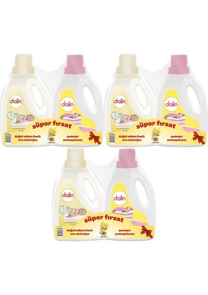 Doğal Sabun Bazlı 1200 Çamaşır Yumuşatıcısı 1200 ml x 3 Adet