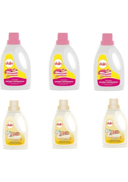 3 x 1500 Yumuşatıcı Düş Bahçesi +3 x Deterjan Doğal Sabun Bazlı 1500ML