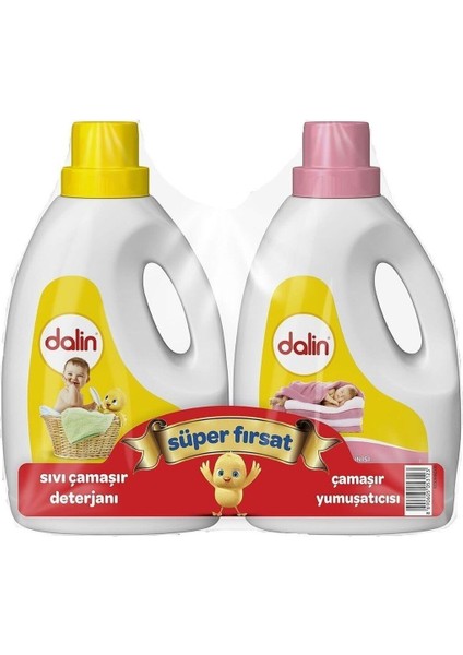 Sıvı Deterjan 1200 ml + Çamaşır Yumuşatıcısı 1200 ml