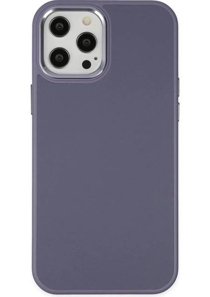 iPhone 12 Pro Max Kılıf Asya Deri Silikon - Mor