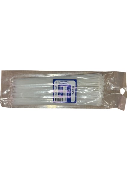 GT-300 I Standart Kablo Bagları 300,3,6MM 100 Adet Beyaz
