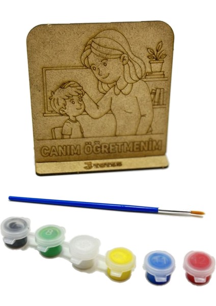 24 Kasım Öğretmenler Günü Için 10'lu Boyanabilir Ahşap Maket Hediye Seti - Öğrenci Etkinlik ve Kendin Yap (Dıy) Paketi 24 Kasım Öğretmenler Günü Için En Anlamlı Hediye: Emeğinizi Katın!