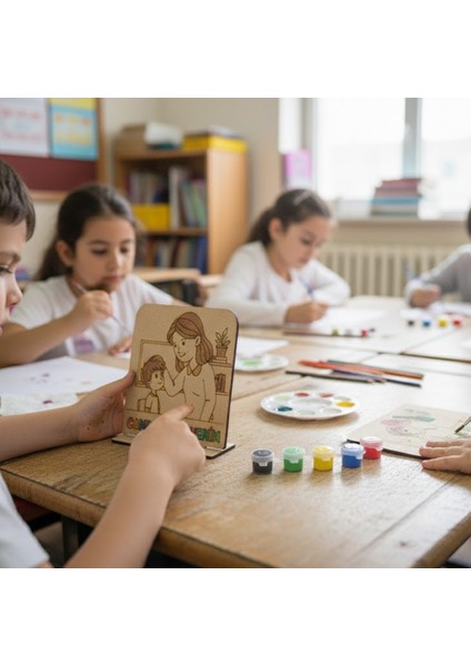 24 Kasım Öğretmenler Günü Için 10'lu Boyanabilir Ahşap Maket Hediye Seti - Öğrenci Etkinlik ve Kendin Yap (Dıy) Paketi 24 Kasım Öğretmenler Günü Için En Anlamlı Hediye: Emeğinizi Katın! modelleri