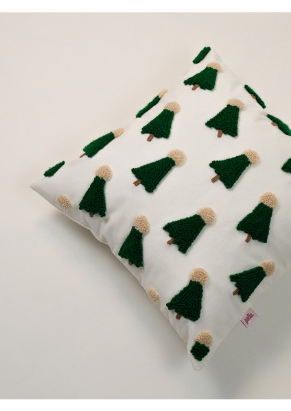 Berry Santa Tree - Yılbaşı Serisi Yeşil Noel Çam Ağacı Kadife Punch Kırlent Kılıfı fiyatları