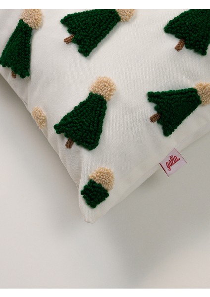 Berry Santa Tree - Yılbaşı Serisi Yeşil Noel Çam Ağacı Kadife Punch Kırlent Kılıfı modelleri