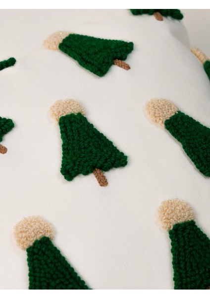 Berry Santa Tree - Yılbaşı Serisi Yeşil Noel Çam Ağacı Kadife Punch Kırlent Kılıfı fırsatları