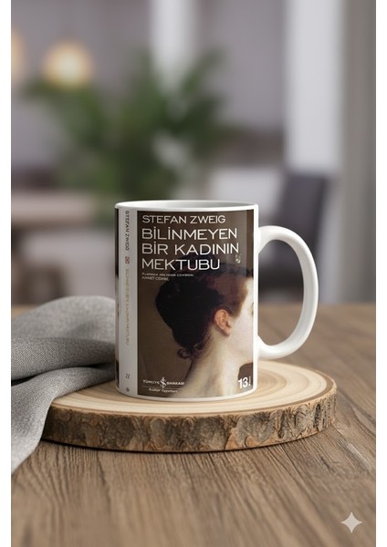 "bilinmeyen Bir Kadının " Kişiye Özel Özel Kapak Tasarımlı Kupa (Istediğiniz Kitap Tasarlanır)