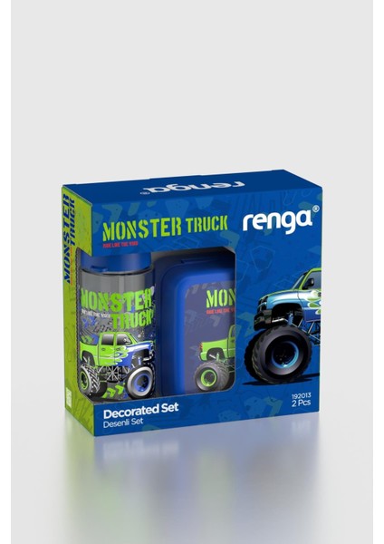Leya Monster Truck Desenli Pp Çocuk Beslenme Kabı ve Suluk Seti 192013 Mavi fiyatları