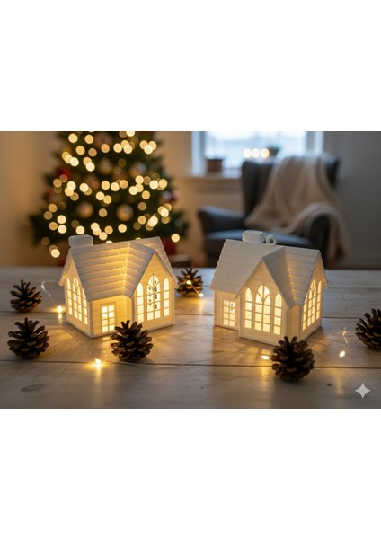 Auro Little Tea Sıcak Yuva Işıkları - Mini Kış Köyü Seti Yılbaşı Özel - 3D