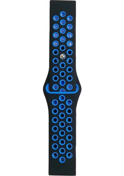 Watch 20MM Spor Delikli Kordon - Siyah-Mavi fiyatları