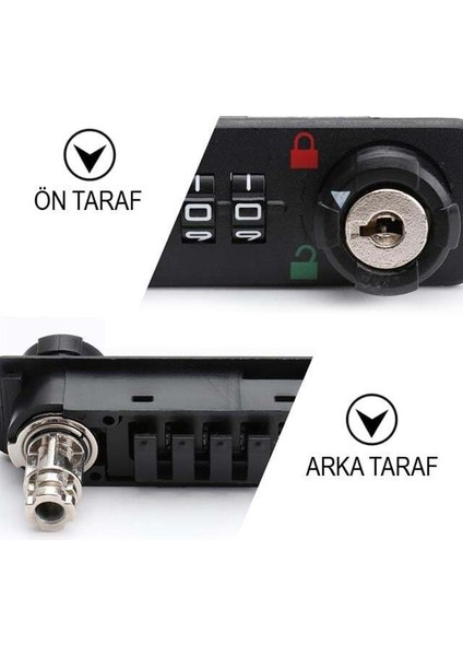 PowerMaster PM-26731 4 Haneli Şifreli Ve Anahtarlı Mekanik Siyah Çekmece Dolap Kilidi (Sol) fiyatları