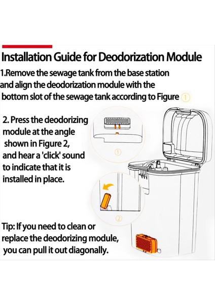 X40/X40PRO/X40PRO PLUS/X40PRO Ultra Vakum Parçaları Için Kanalizasyon Tankı Iyonik Koku Giderme + Temizleme Sıvısı Modülü (Yurt Dışından) fiyatları