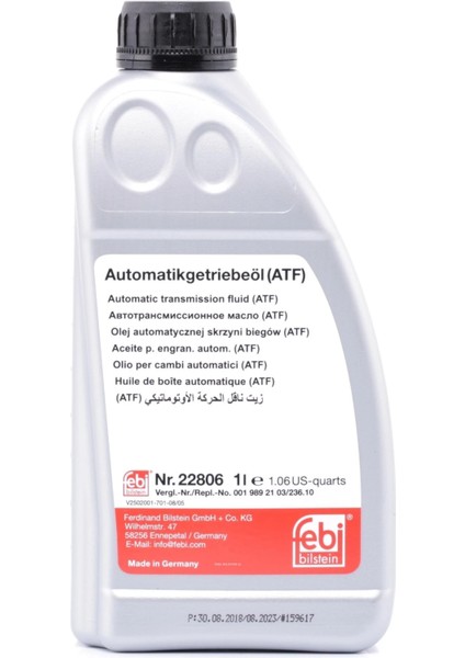 FBI22806 - Otomatik Şanzıman Yağı (Atf) - Febı