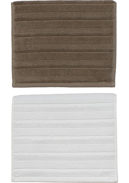 Microcotton 30X50 cm 2'li El-Yüz / Mutfak Havlu Seti Kahve / Ekru fiyatları