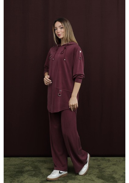 Kadın D Toka Detaylı Asimetrik Takım - 14386TKS