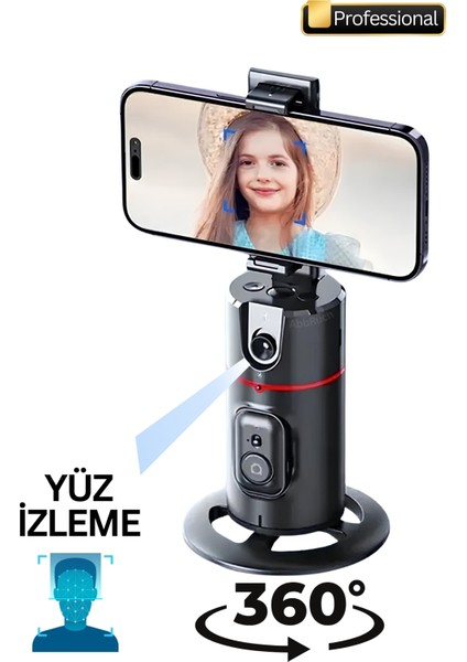 Profesyonel 360 Derece Yüz Takipli Gimbal Telefon Sabitleyici Tripod Fotoğraf/video/selfie/reels