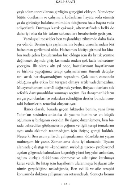 Kalp Saati: Burada ve Şimdi Bağlantı - Irvin D. Yalom ve Benjamin Yalom