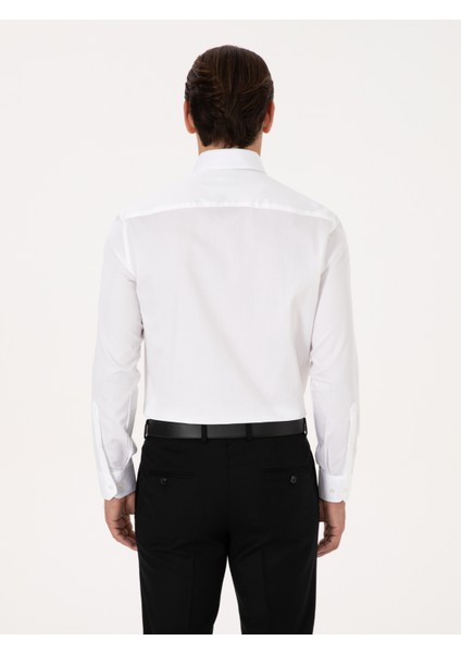Erkek Beyaz Slim Fit Uzun Kollu Basic Gömlek 50318221-VR013 indirimleri