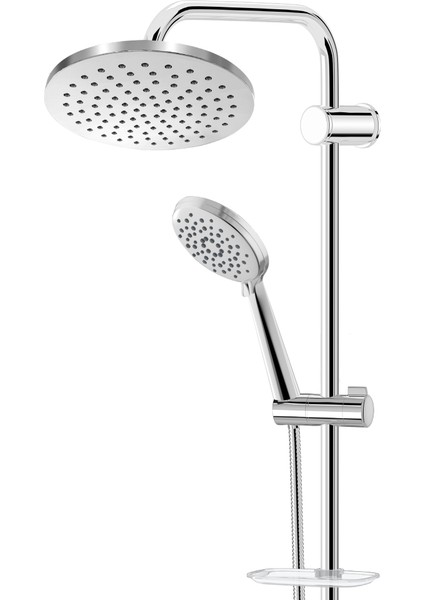 | Dushlux Full Krom, Fonksiyonlu, Paslanmaz Tepe Duş Seti